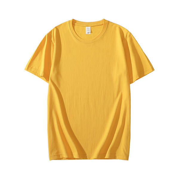 T-shirt de algodão curto de 200 gramas de madeira pura de algodão puro de 20 cores disponível para o fornecimento de camisetas culturais vazias de grande porte