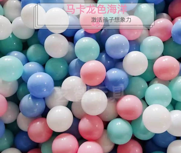 Fabricante fornece diretamente um milhão de bolas de mar coloridas macaron brinquedos para bebês para bebês para o parque infantil de basquetebol