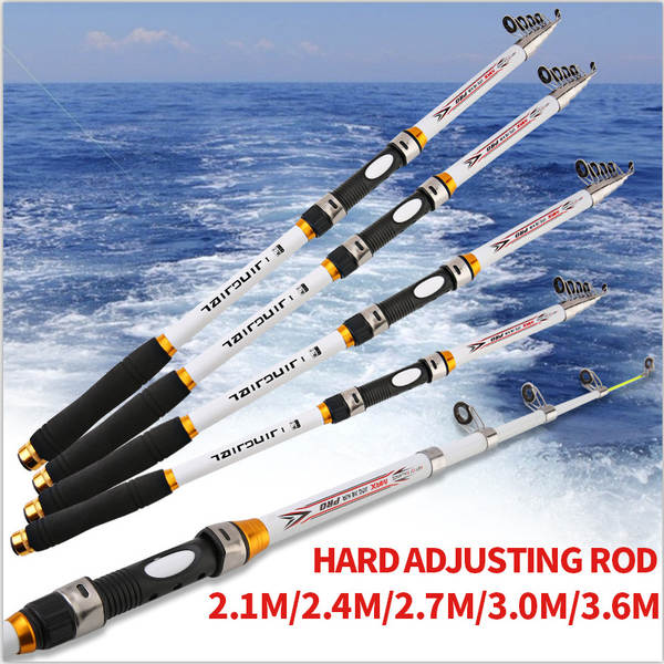 Barril de pesca de barril de carbono 2,1 m 3,6 m de largura barril de pesca de metal barril de peixe de 5 camadas barril de carga transfronteiriço 2,4 m