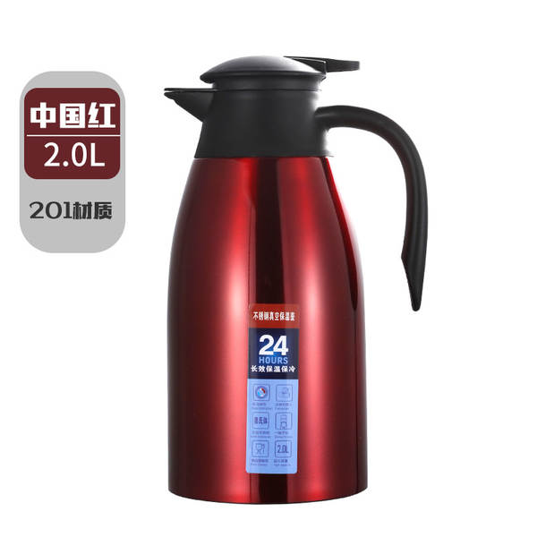 304 tubo de aquecimento de aço inoxidável dupla camada de garrafa de aquecimento a vácuo de grande capacidade tubo de aquecimento de água quente para casa 2L tubo de aquecimento de água transfronteiriço