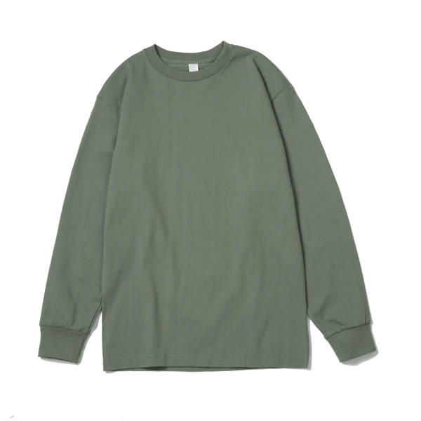 250 gramas peso peso pesado japonês solto algodão puro mangas compridas T-shirt masculino e feminino estilo sem costura colar branco T-shirt