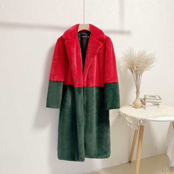 2023 Venda rápida de casacos de couro aumentado tamanho grande tamanho de roupas femininas como casacos de couro de coelho para manter o inverno quente