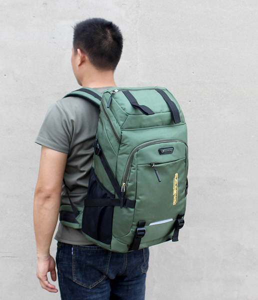 Duas dimensões em grande quantidade de dinheiro clássico de grande capacidade ao ar livre de dois ombros mochila de viagem para estudantes pacote de computador de lazer