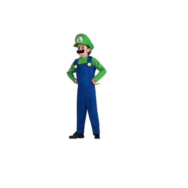 Halloween Super Mary Vestido Adulto Crianças Mario Vestido COSPLAY Desempenho de personagens animados Vestido