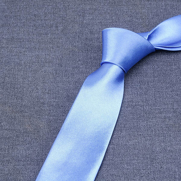8cm Cravata de grupo Cravata de mão colorida Cravata azul pura masculina Cravata de casamento de negócios monocromática
