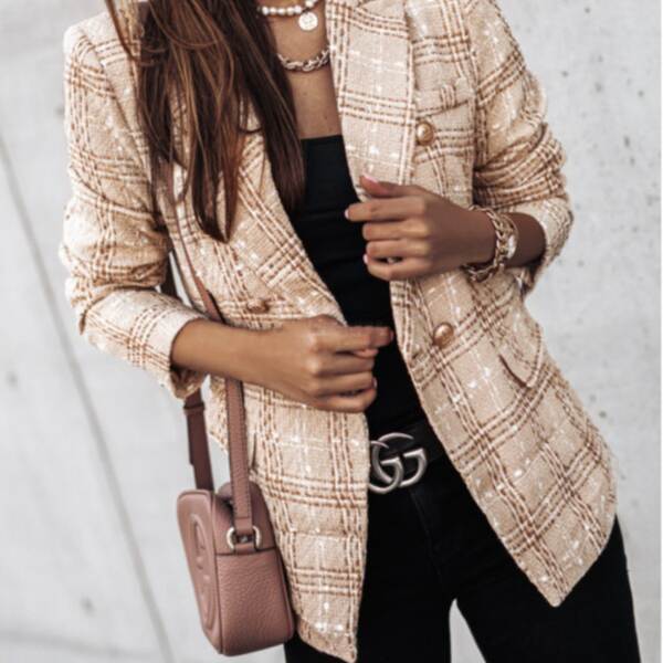 Blazer feminino de manga longa