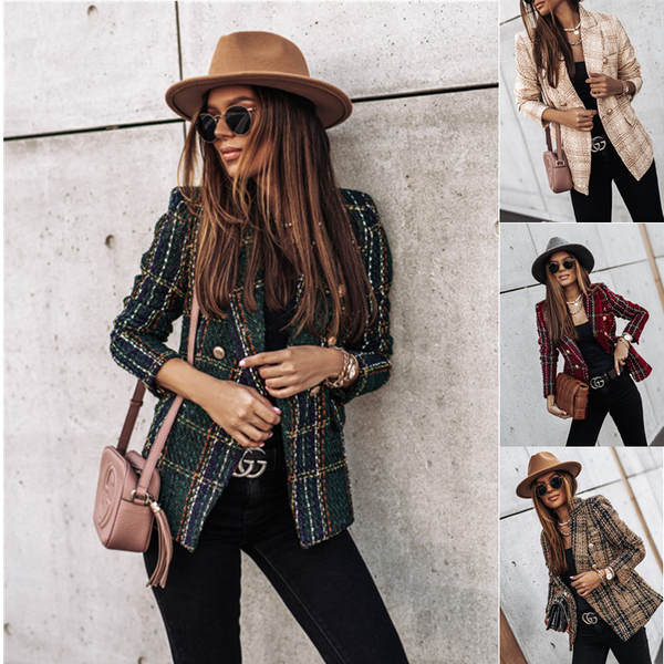 Blazer feminino de manga longa