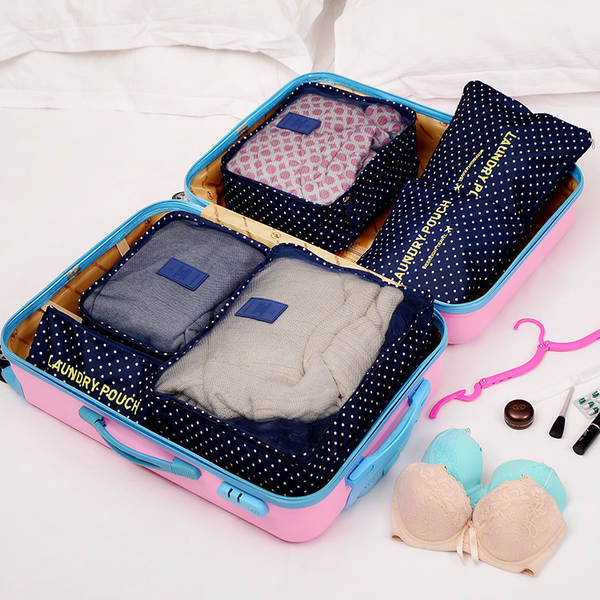 Kit de 6 bolsas de viagem impermeáveis