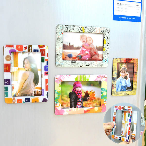 Excelente personalidade quadro fotográfico criativo parede 5 polegadas 7 polegadas quadro fotográfico magnético criativo moderno quadro fotográfico de cristal magnético