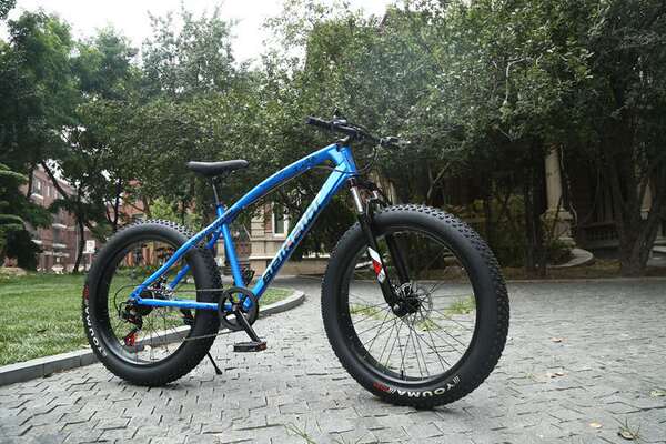 Carro de neve de bronze 4.0 ampliado com pneus grandes para ciclismo de montanha de 26 polegadas com dois discos para frear a estrada de praia