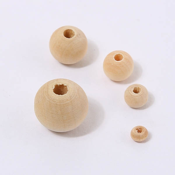 Fabricante atacado de perlas de madeira 4-50MM hominídeo cor de perlas de madeira, material para acessórios de perlas de madeira