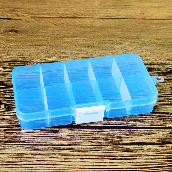 Mini 10 gramas de plástico transparente para desmontar orelhas Diversas classificações de componentes para organizar a caixa de maquiagem