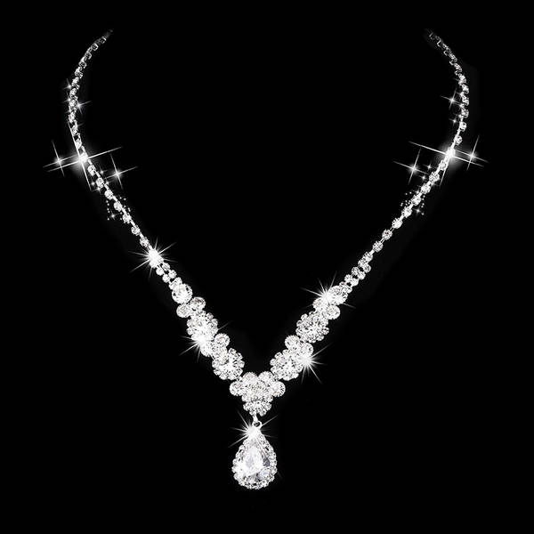 Conjunto de Joias de Noiva com Diamante