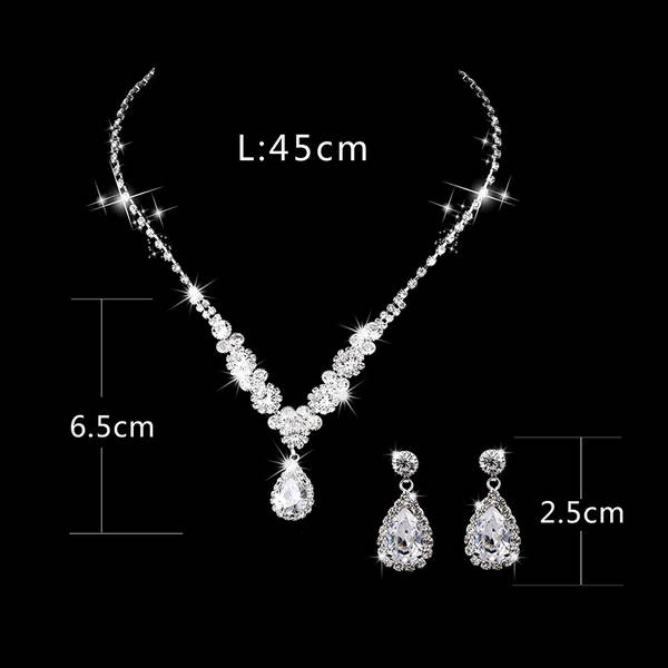 Conjunto de Joias de Noiva com Diamante