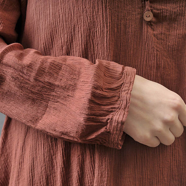 2026 Férias de Primavera e Outono Dois vestidos longos de roupa longa de algodão