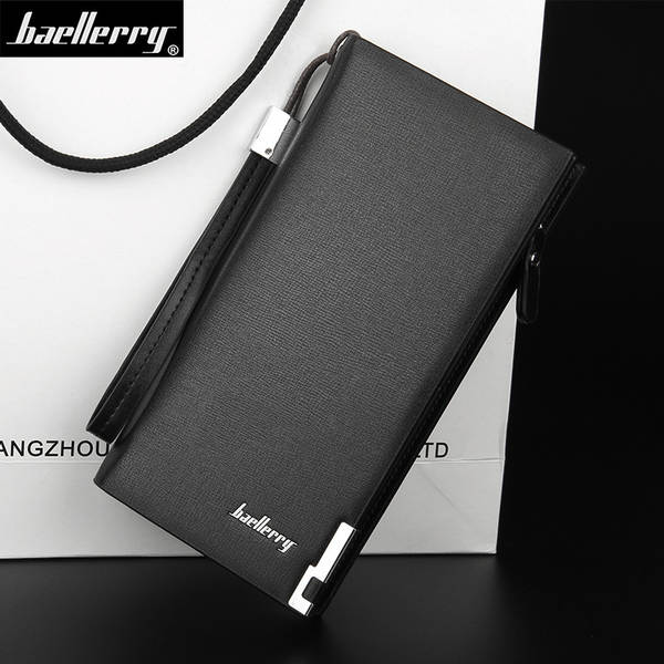 baellerry carteira masculina de longa duração multifuncional saco de mão da cadeia de puxão europeia americanos carteiras masculinas fabricante atacado