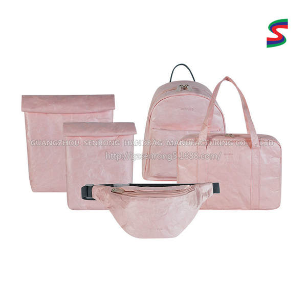 Pacote de viagem personalizado DuPont Papel Cartão de bolso de estudante forte bolso de computador dobrável bolso de ombro personalizado logo