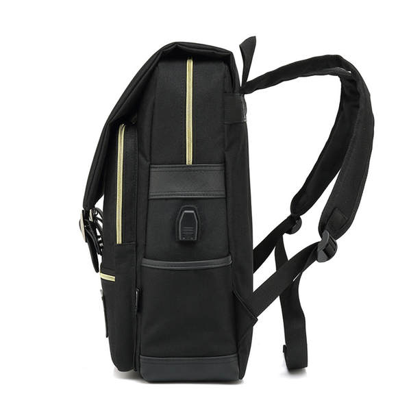 Novo modelo de comércio exterior usb personalidade vintage homens e mulheres veludo exterior grande mochila de viagem mochila de ombros de moda atacado um