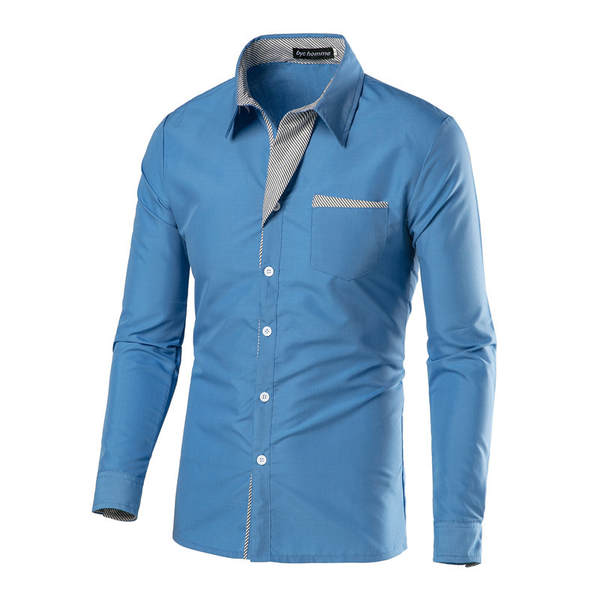 Venda rápida EBAY T-shirts de moda T-shirts de cor masculina T-shirts de mão longa para homens Novas