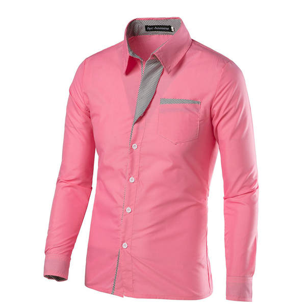 Venda rápida EBAY T-shirts de moda T-shirts de cor masculina T-shirts de mão longa para homens Novas