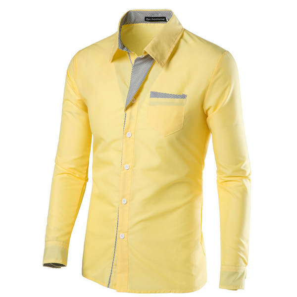 Venda rápida EBAY T-shirts de moda T-shirts de cor masculina T-shirts de mão longa para homens Novas