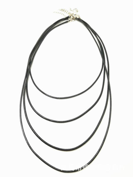 Cordão de Couro Preto para Colar