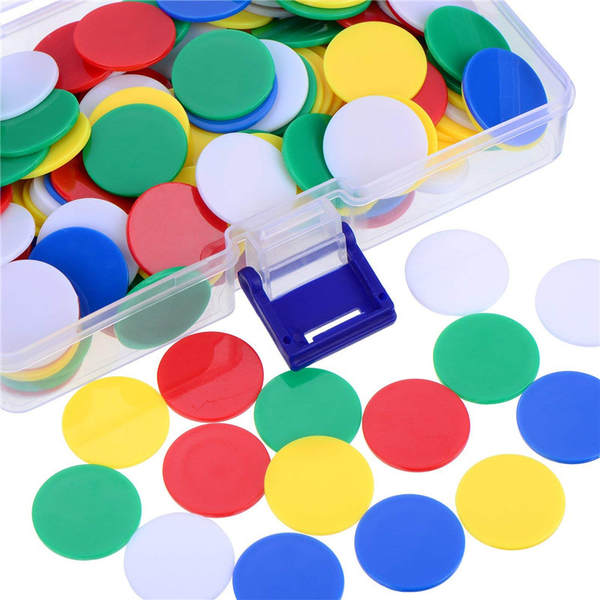 19mm acessórios de codificação de plástico de cor transparente jogo de bingo de moeda de conta de jóias dupla placa de adesivos de pequeno círculo