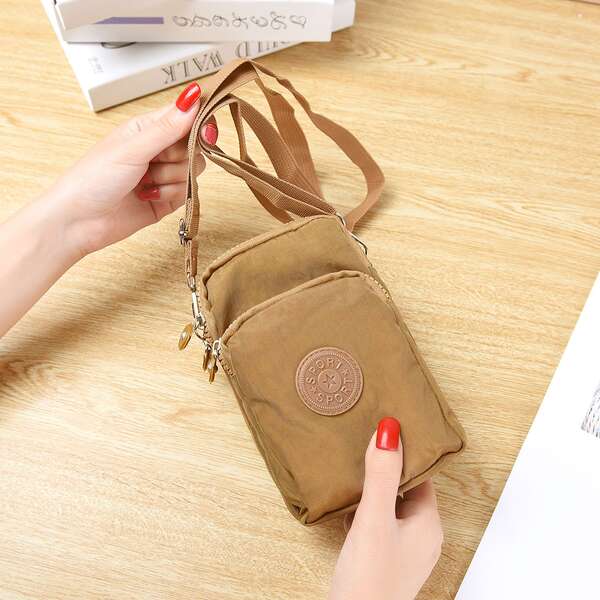 Bolsa de ombro para celular e dinheiro