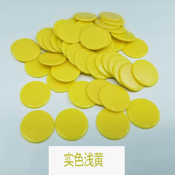 19mm acessórios de codificação de plástico de cor transparente jogo de bingo de moeda de conta de jóias dupla placa de adesivos de pequeno círculo