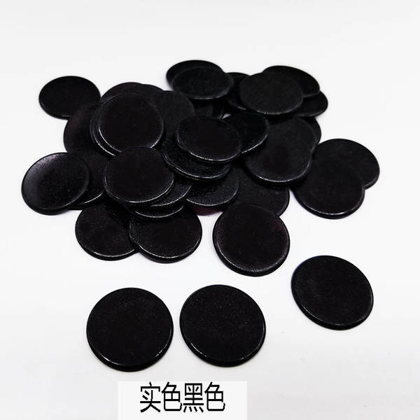 19mm acessórios de codificação de plástico de cor transparente jogo de bingo de moeda de conta de jóias dupla placa de adesivos de pequeno círculo