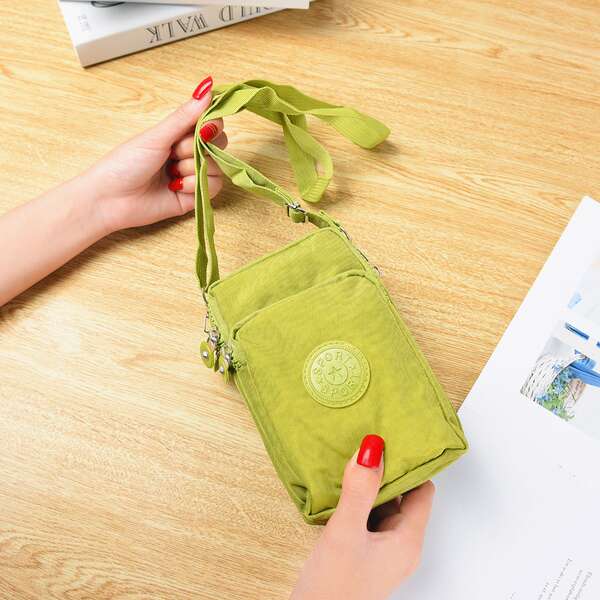 Bolsa de ombro para celular e dinheiro