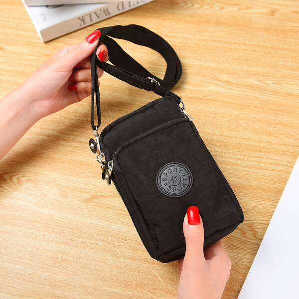 Bolsa de ombro para celular e dinheiro