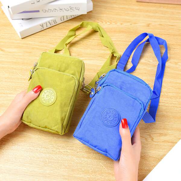 Bolsa de ombro para celular e dinheiro