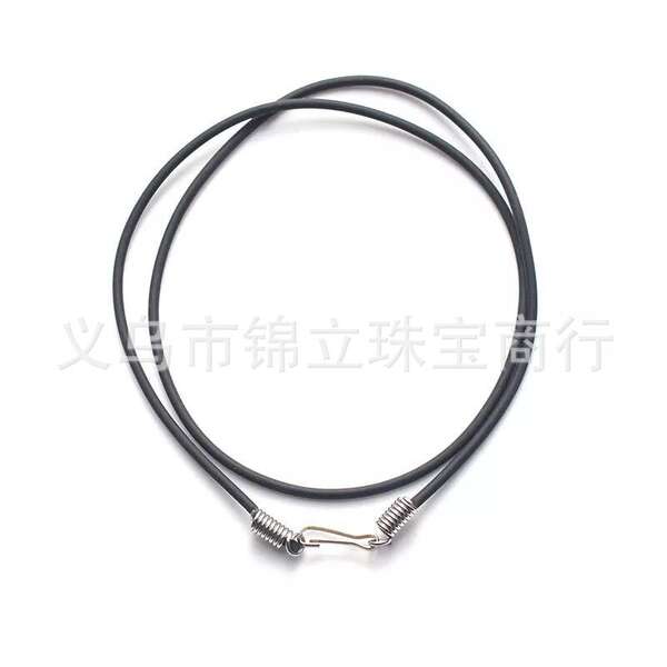 Cordão de Couro Preto para Colar