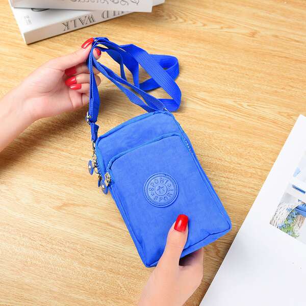 Bolsa de ombro para celular e dinheiro