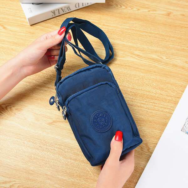 Bolsa de ombro para celular e dinheiro