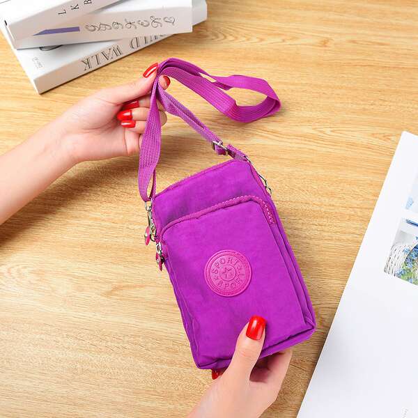 Bolsa de ombro para celular e dinheiro