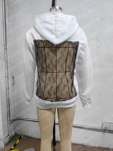 Moletom feminino longo com capuz