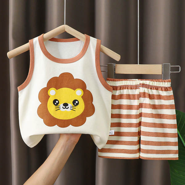 Vestido de verão infantil de algodão