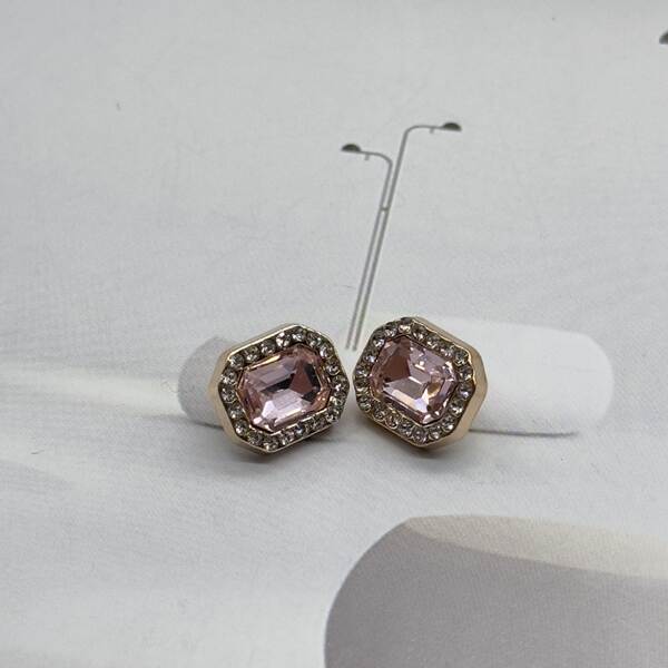 Moda pedras preciosas de metal botões de perfuração uniformes botões de roupa vintage decoração botões simples roupas femininas bonitas