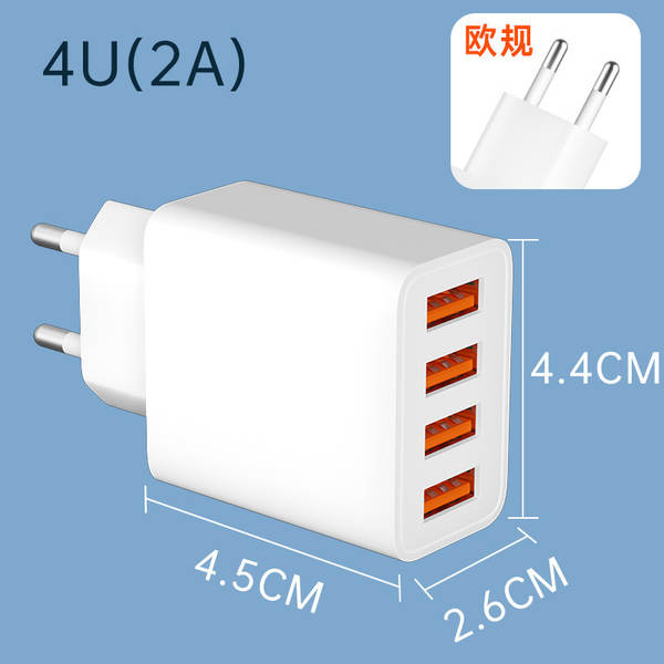 5V2A cinco carregadores USB padrão europeus para o plug-in do adaptador de energia padrão da Apple para celulares Android