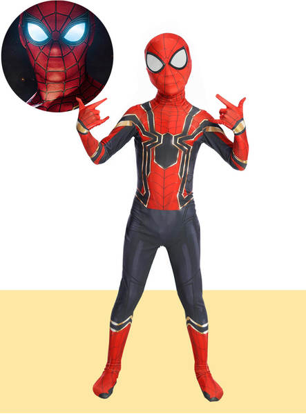 Traje de Cosplay do Homem de Ferro e Spiderman para Criança