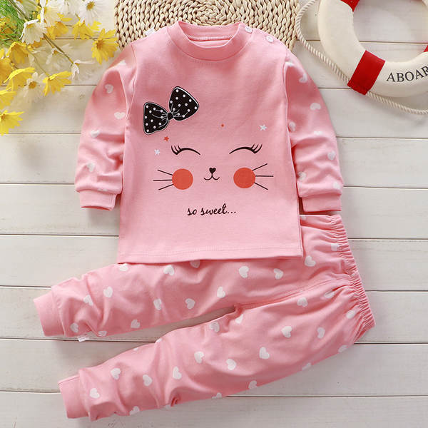 Conjunto de pijama de algodão para crianças