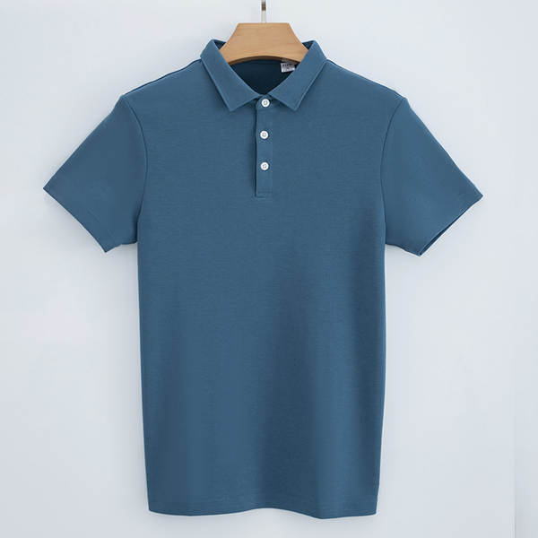 High-end 230g dupla camisa de algodão com camisa de ar colar polo camisa de mão curta homem t-shirt puro negócio homem polo camisa