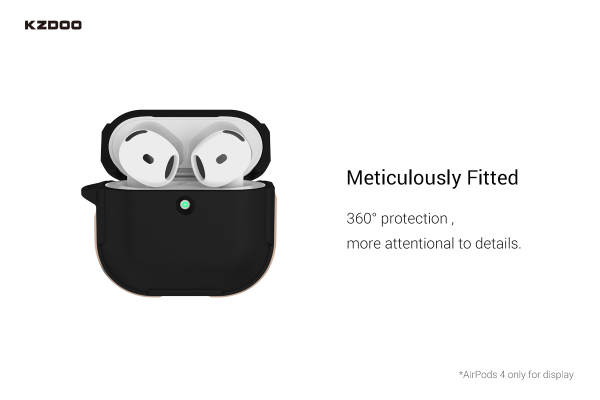 KZDOO para AirPods Pro2Pods4 Apple Bluetooth Headset Cave de proteção de metal Crashguard