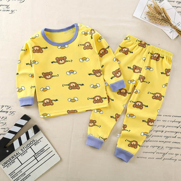 Conjunto de pijama de algodão para crianças