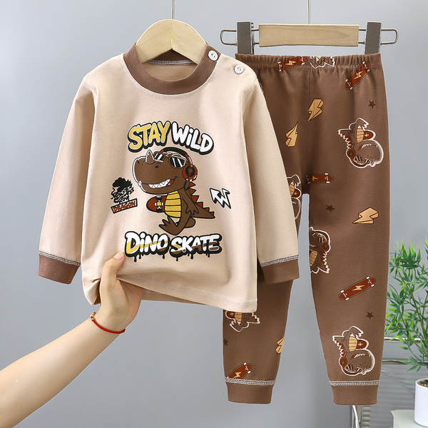 Conjunto de pijama de algodão para crianças