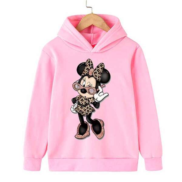 Mini Mouse Camiseta Desportiva Inverno Primavera Outono Camiseta de Crianças Camiseta de Crianças