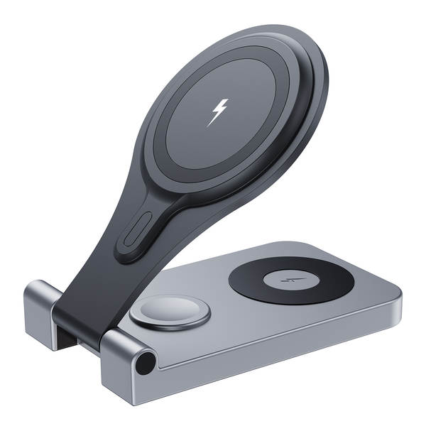 Novo carregador sem fio rápido de três em um 15W para o relógio de fone de ouvido da Apple 14