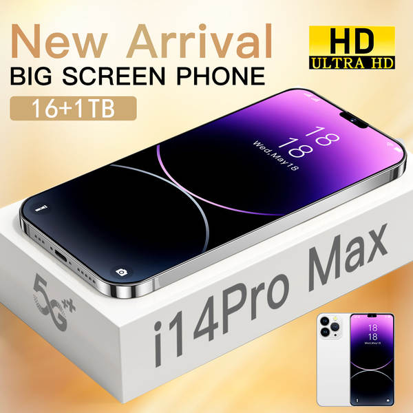 Transfronteiriço I14 ProMax Smartphone 7.3 polegadas grande ecrã Android celular de origem fábrica de baixo preço TK substituível